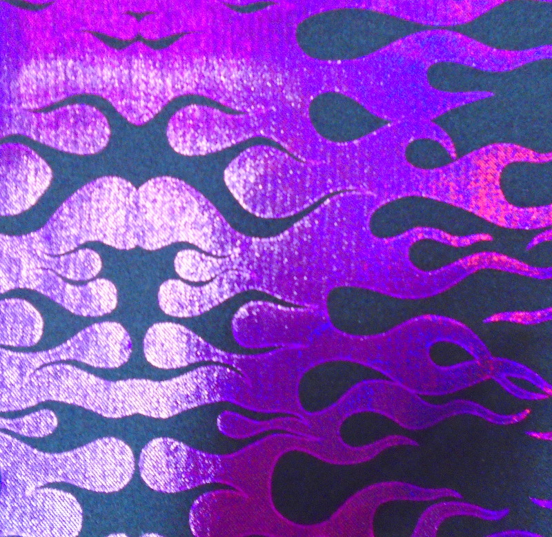 5.Black-Fuchsia Hologram Flame Print